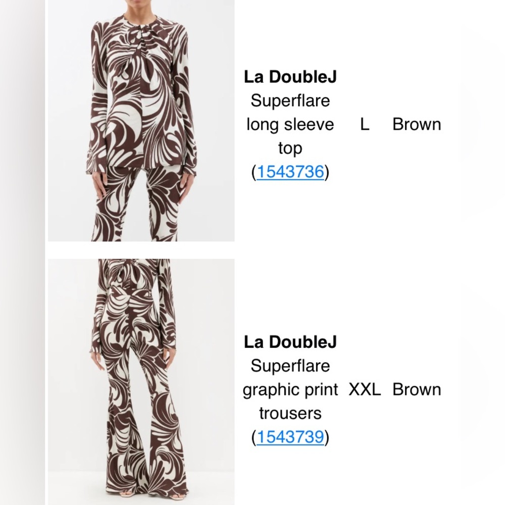 La DoubleJ top and pants - full set